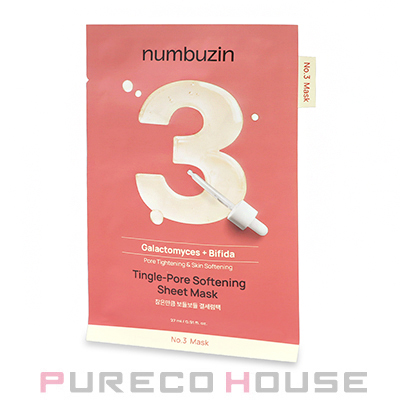 numbuzin（ナンバーズイン） 3番 すべすべキメケアシートマスク 27ml×1
